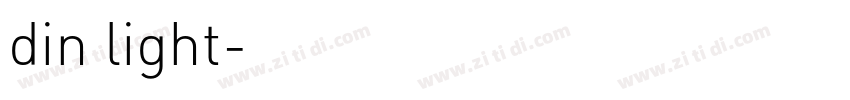 din light字体转换